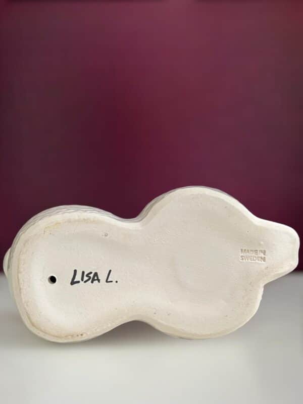 Gustavsberg- Figurin - Kennel -Vit Stor pudel / Poodle Design Lisa Larson