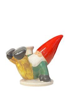 Gustavsberg Vintersport – tomte Åker/ramlar med skridskor – design Lisa Larson