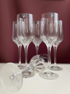 Orrefors Radiance – 6 st vinglas – design Erika Lagerbielke – vintage
