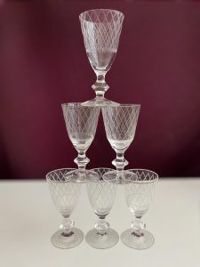 Kosta Boda Sickan – 6 st snapsglas – design Vicke Lindstrand – vintage