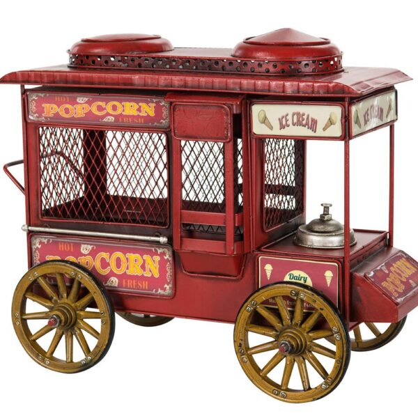 Popcornvagn Röd Metall