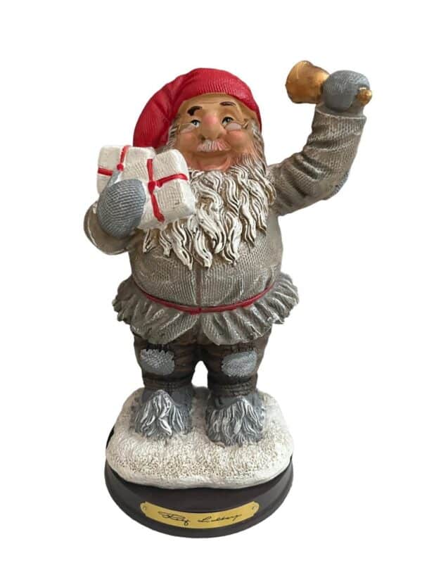 Tomtefamiljen - Tomte med Bjällra & Julklapp 1000 ex design Rolf Lidberg
