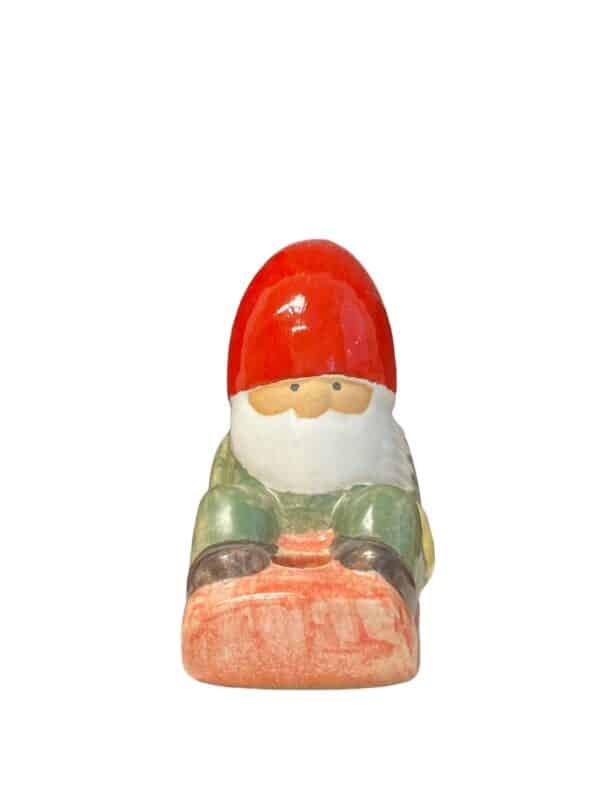 Gustavsberg - Vintersport - Tomte som åker Pulka - Ljusstake design Lisa Larson