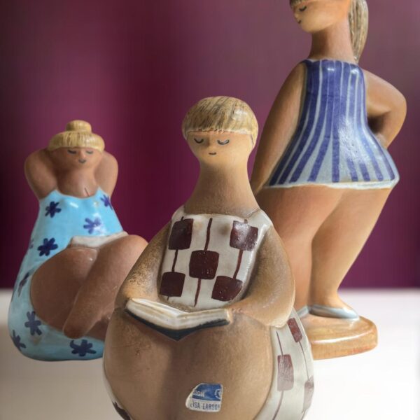 Gustavsberg - 3 st Figurin ABC Dora Charlotta Emma design Lisa Larson