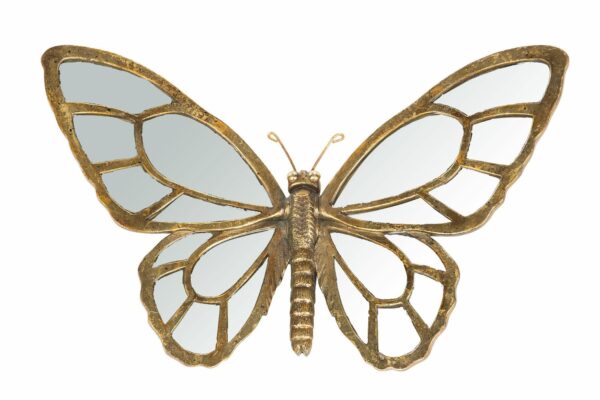Spegel Fjäril Guld Poly