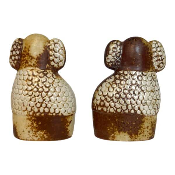 Gustavsberg - Figurin - Kennel - 2 st Pudlar  brun  design Lisa Larson - Bild 3