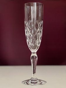 Orrefors Karolina – champagnestrut i kristall – design Gunnar Cyrén – vintage
