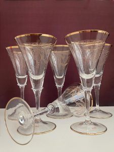 Kosta Boda Sergel – Duka, 6 st vinglas – design Johan Tobias Sergel – vintage