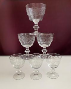 Kosta Boda Elon – 6 st martini- och starkvinsglas – design Edvin Ollers – vintage