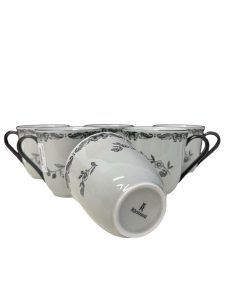 Rörstrand Ostindia Svart – 6 st muggar 30 cl – design Nils Emil Lundström