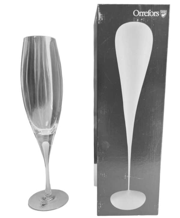 Orrefors - intermezzo satin - champagneglas Design Erika Lagerbielke