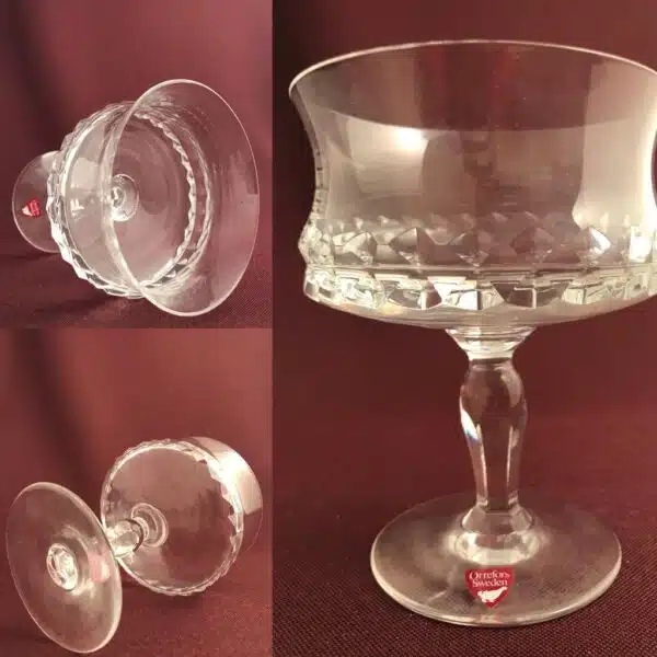 Orrefors - Silvia - Champagneglas coupe i kristall - Vintage - Designer Ingeborg Lundin
