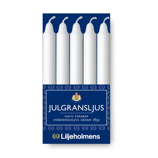 Liljeholmens - 20 pack - Vita Julgransljus stearin ljus / Lisa Larson