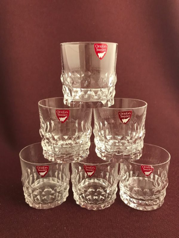 Orrefors - Silvia - 6 st Whiskey glas Design Ingeborg Lundin