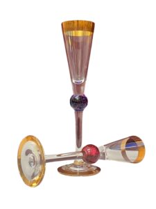 Orrefors Trilogi – Romeo & Julia snapsglas Hans & Hennes – design Erika Lagerbielke – vintage