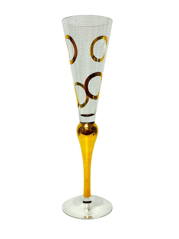 Orrefors - Clown - Champagne glas guld Design Anne Nilsson