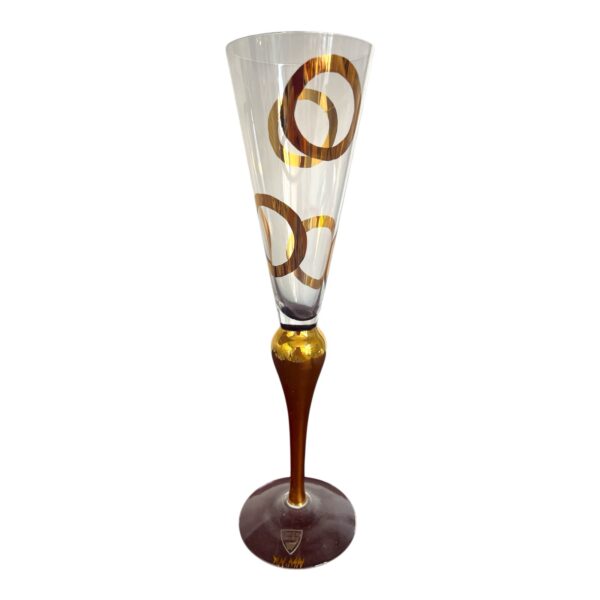 Orrefors - Clown -  Champagne glas guld Design Anne Nilsson