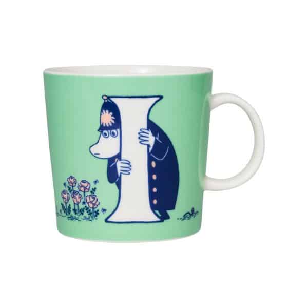 Arabia - Mumin / Moomin - ABC - Stor Mugg - I - 40 CL Grön Design Tove Jansson