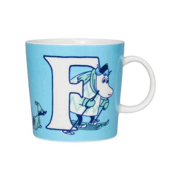 Arabia - Mumin / Moomin - ABC - Stor Mugg - F - 40 CL Turkos Design Tove Jansson