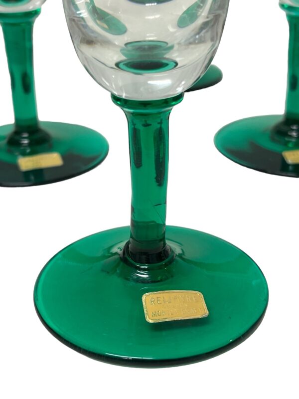 Reijmyre - B6 - 6 st Champagneglas med grön fot design Monica Bratt