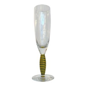 Kosta Boda Epoque – champagneglas i kristall gul – design Anna Ehrner – vintage