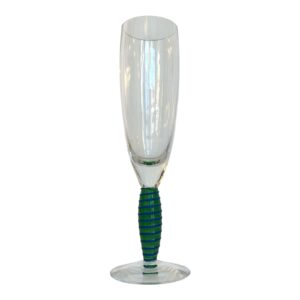 Kosta Boda Epoque – champagneglas i kristall grön – design Anna Ehrner – vintage