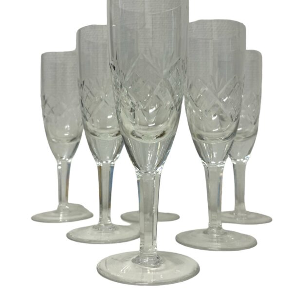Orrefors - Helga - 6 st Champagne glas / strut Design Fritz Kallenberg