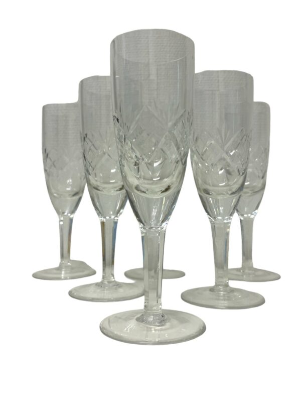 Orrefors - Helga - 6 st Champagne glas / strut Design Fritz Kallenberg
