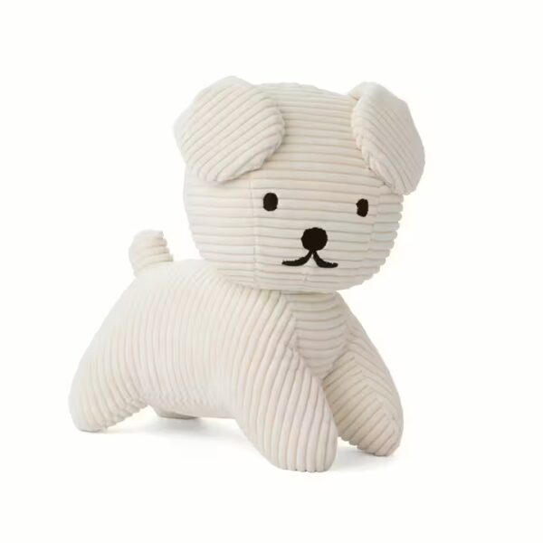 Bon Ton Toys - Snuffy Corduroy - Vit hund valp Design Nick Brunas