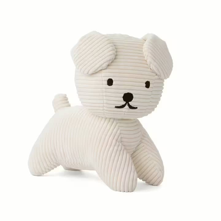 Bon Ton Toys - Snuffy Corduroy - Vit hund valp Design Nick Brunas