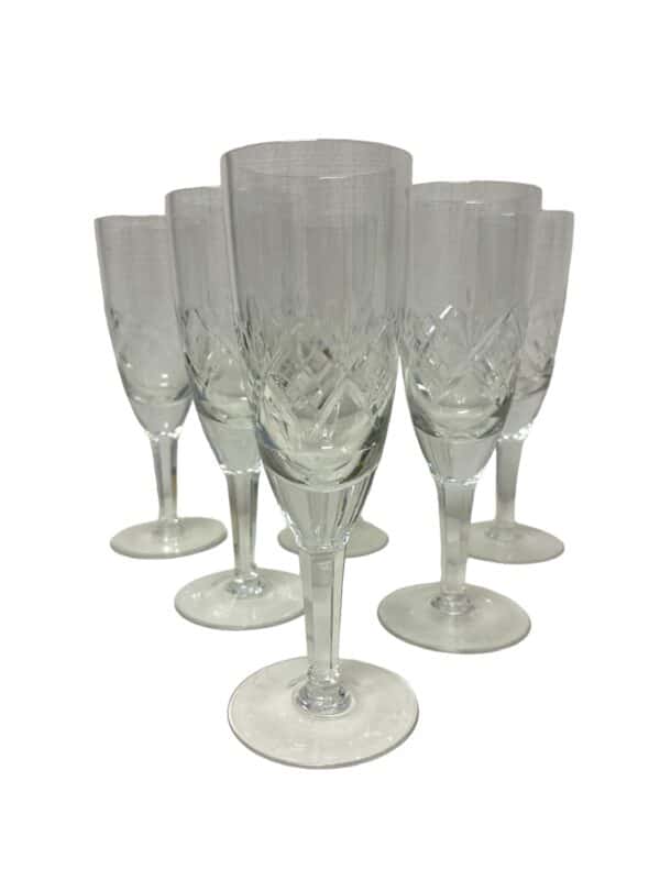 Orrefors - Helga - 6 st Champagne glas / strut Design Fritz Kallenberg