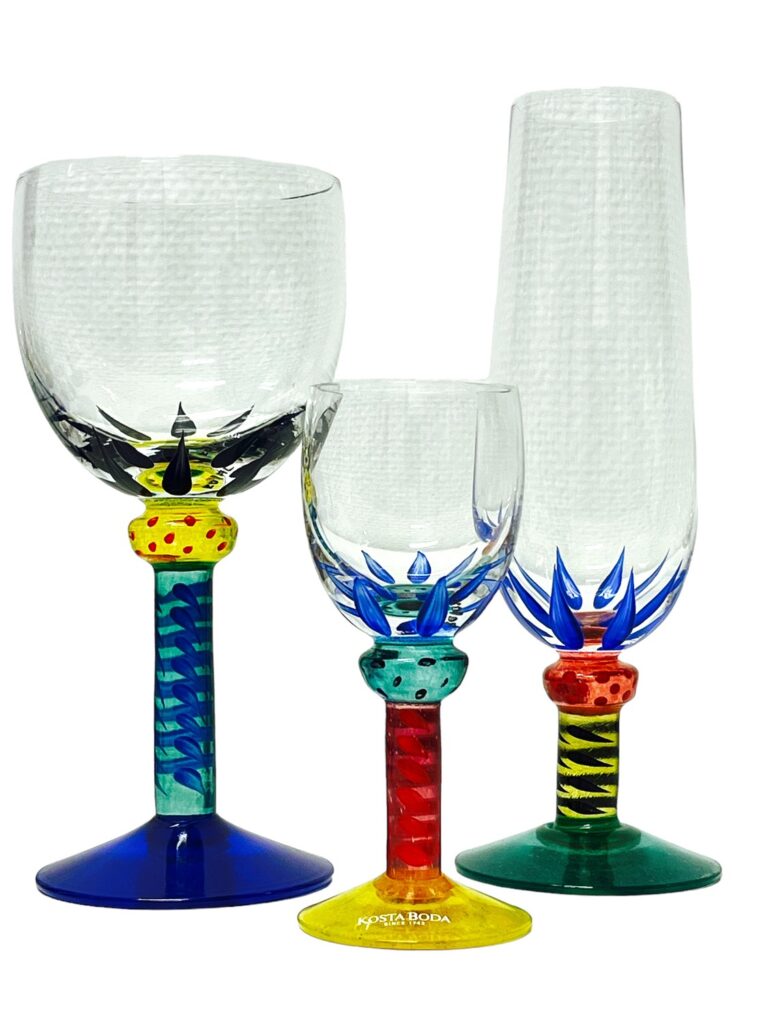 Kosta Boda - Palm Tree - 3 st favoriter glas Design Ken Done