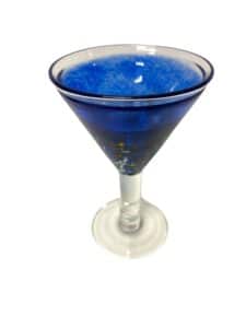 Kosta Boda Satellite – pokal i kristall / martini- och champagneglas blå – design Bertil Vallien – vintage