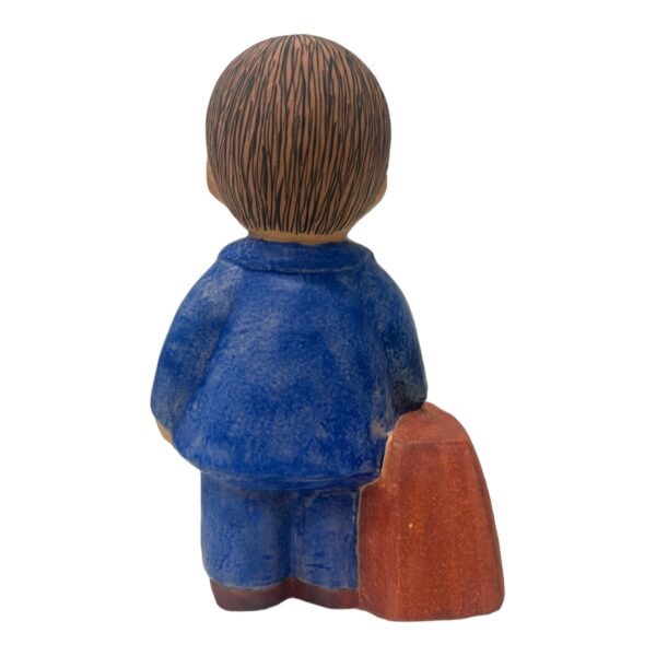 Gustavsberg - Skolpojken Lasse brunhårig design Lisa Larson