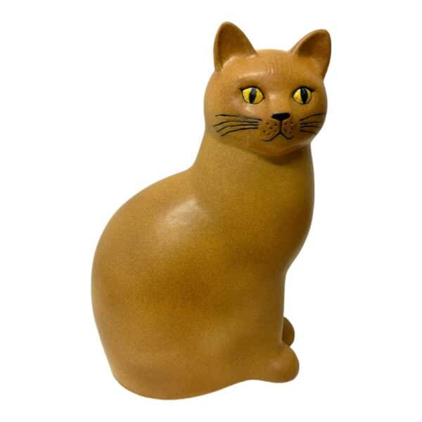 Gustavsberg - Katten Murre Brun - Maxi 36 cm hög design Lisa Larson