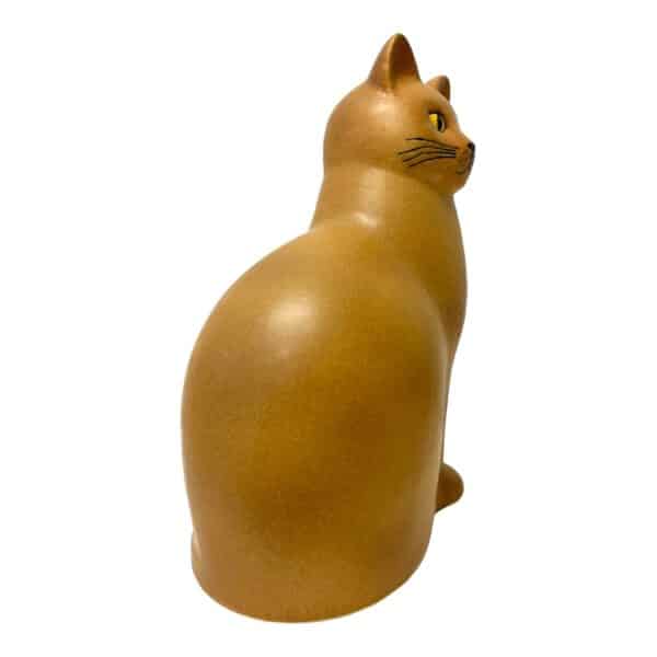 Gustavsberg - Katten Murre Brun - Maxi 36 cm hög design Lisa Larson