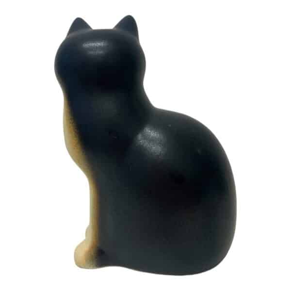Gustavsberg - Katten Måns Midi Svart Katt med Vit svans design Lisa Larson