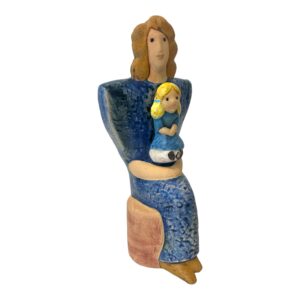 Gustavsberg – 90 Tals damer, Mamma med blond dotter, porslinsfigur – design Lisa Larson