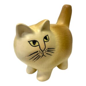 Gustavsberg – Katten Moa brun, porslinsfigur – design Lisa Larson