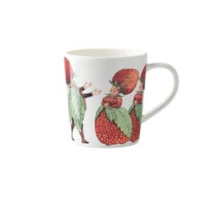 Design House Stockholm – Elsa Beskow kaffe- och teglas mugg, Familjen Jordgubbe – design Catharina Kippel