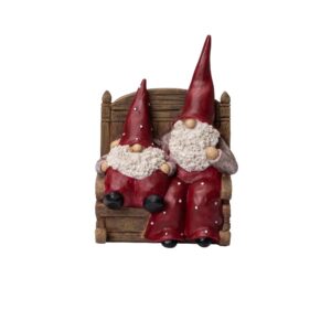 Nääsgränsgården – tomtarna Elmer och Max i gungstol H 9,1 cm – design Ruth Vetter