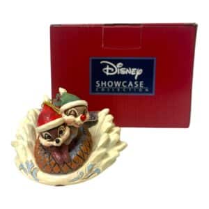 Disney Kalle Ankas Jul – Piff & Puff åker kälke i snön, figur – design Jim Shore