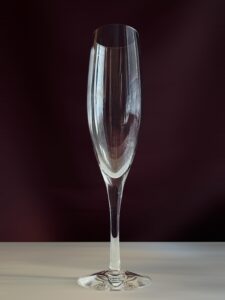 Orrefors Illusion – champagneglas i kristall – design Nils Landberg – vintage