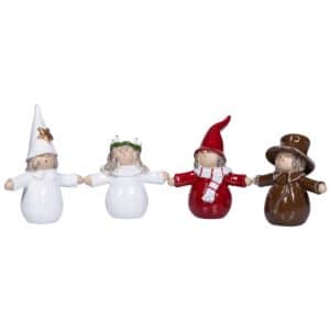 Nääsgränsgården – Lussetåg 4-pack, stor H 6-9 cm, tomtefigur – design Ruth Vetter