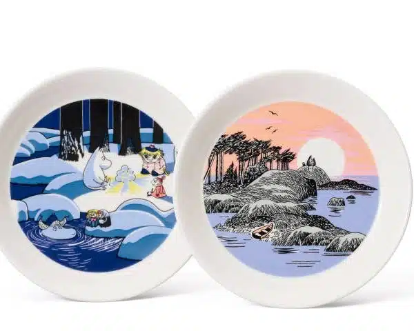 Arabia - Mumin - 2-pack Samlartallrik Snölykta & Mumindagen Designer Tove Jansson