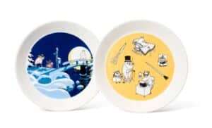Arabia Mumin – 2-pack samlartallrik Kontor & Vinternatt – design Tove Jansson