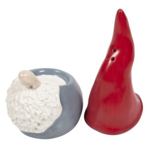Nääsgränsgården – Salt och peppar, ströare dekortomte H 15 cm – design Ruth Vetter