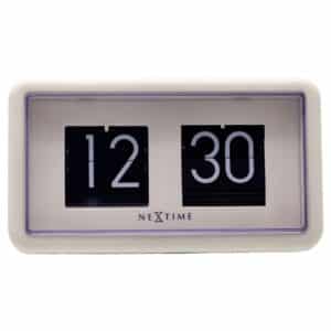 NeXtime – Flip Clock 24HR Bords-/Väggklocka 18 cm vit