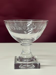 Skruf Thor – martini- och likörglas med fyrkantig fot – design Bengt Edenfalk – vintage
