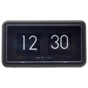 NeXtime – Flip Clock 24HR Bords-/Väggklocka 18 cm svart